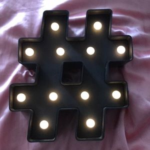 “#” wall decor or shelf decor